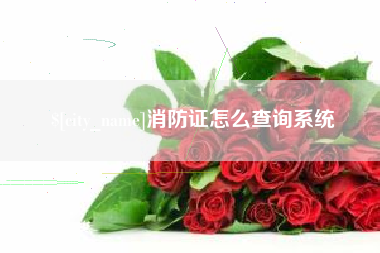 安溪消防证怎么查询系统