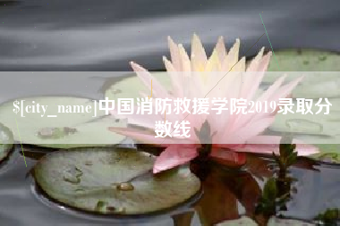 安溪中国消防救援学院2019录取分数线