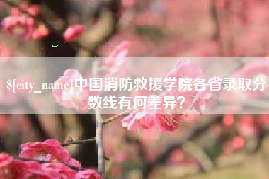 安溪中国消防救援学院各省录取分数线有何差异？