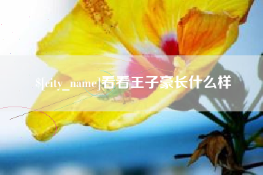 安溪看看王子豪长什么样
