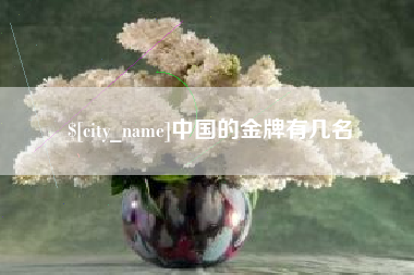 安溪中国的金牌有几名
