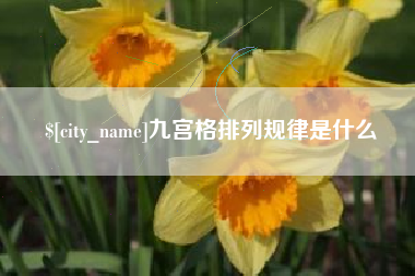 安溪九宫格排列规律是什么