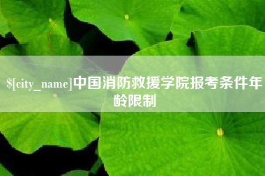 安溪中国消防救援学院报考条件年龄限制