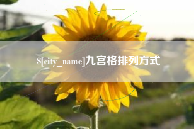 安溪九宫格排列方式