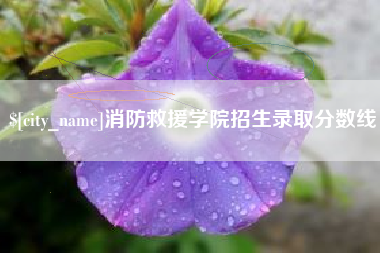 安溪消防救援学院招生录取分数线