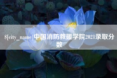 安溪中国消防救援学院2021录取分数