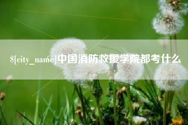 安溪中国消防救援学院都考什么