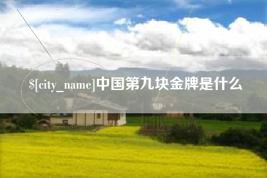 安溪中国第九块金牌是什么