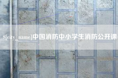 安溪中国消防中小学生消防公开课