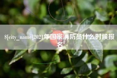 安溪2021年国家消防员什么时候报名