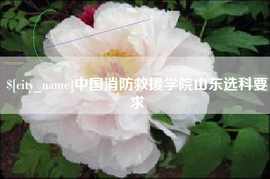 安溪中国消防救援学院山东选科要求