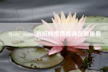 安溪消防网络直播课在哪里看