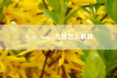 安溪九宫怎么解释
