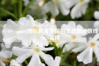 安溪消防救援学院招生录取分数线2020福建